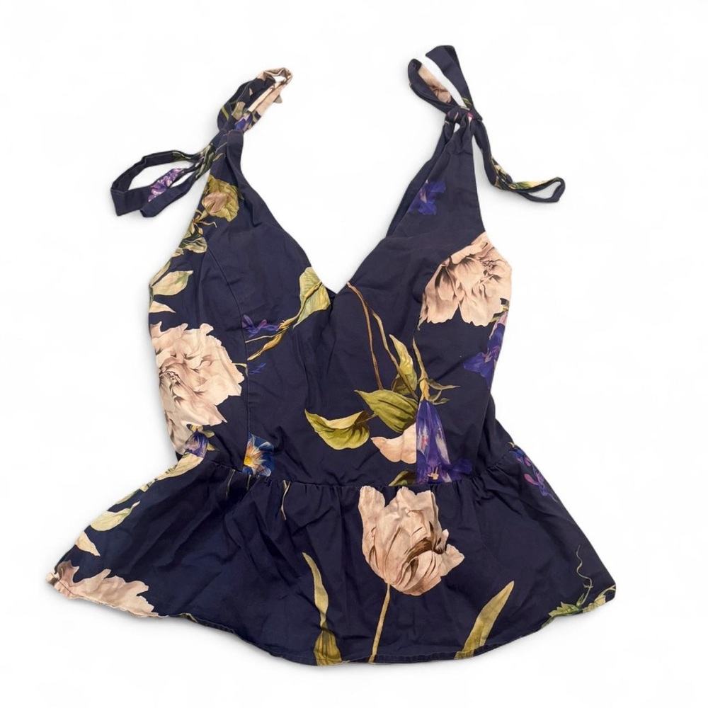 Express Blue Patterned Top - Picture 1 of 3